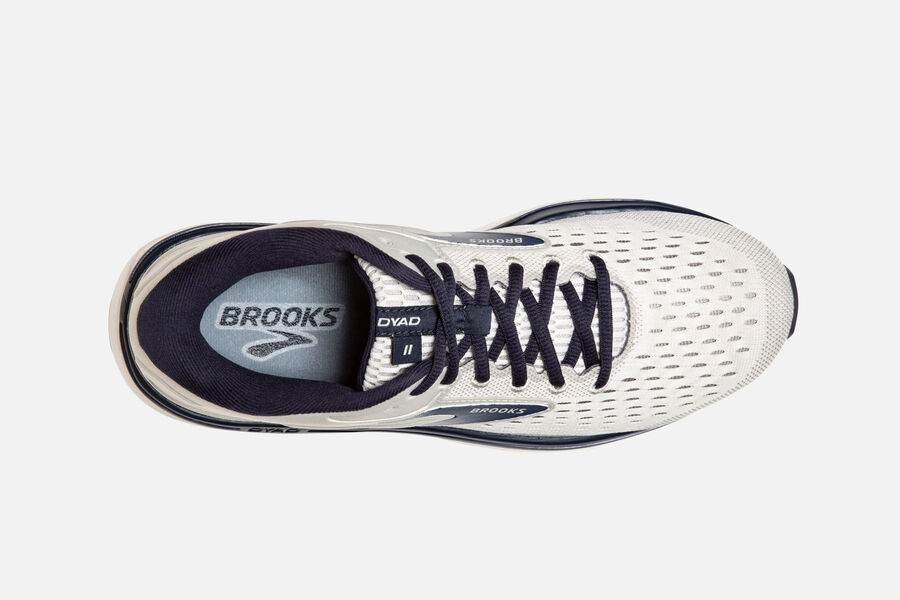 Brooks Dyad 11 Road Löparskor Herr - Vita/Svarta - 9072-UJTNO